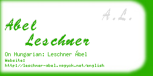 abel leschner business card